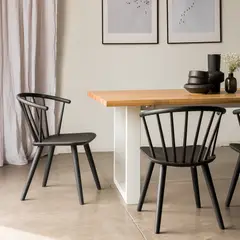 AMOBLE - Silla Comedor Leire Negra Amoblé