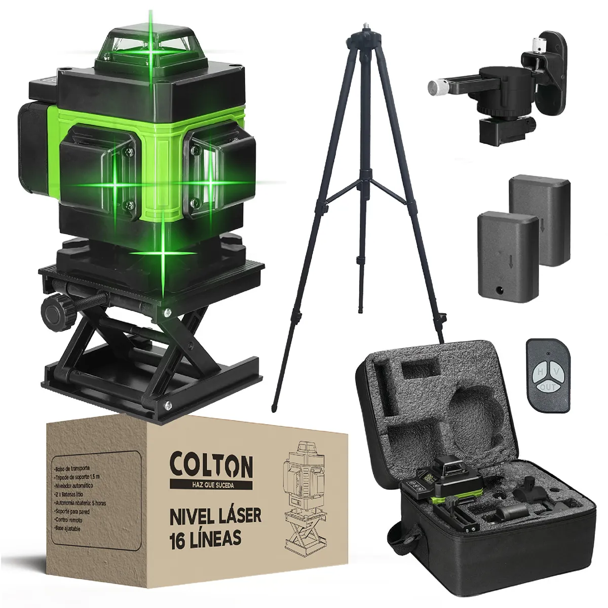 COLTON - Nivel Láser 16 Líneas Colton Nivel Automático + Trípode