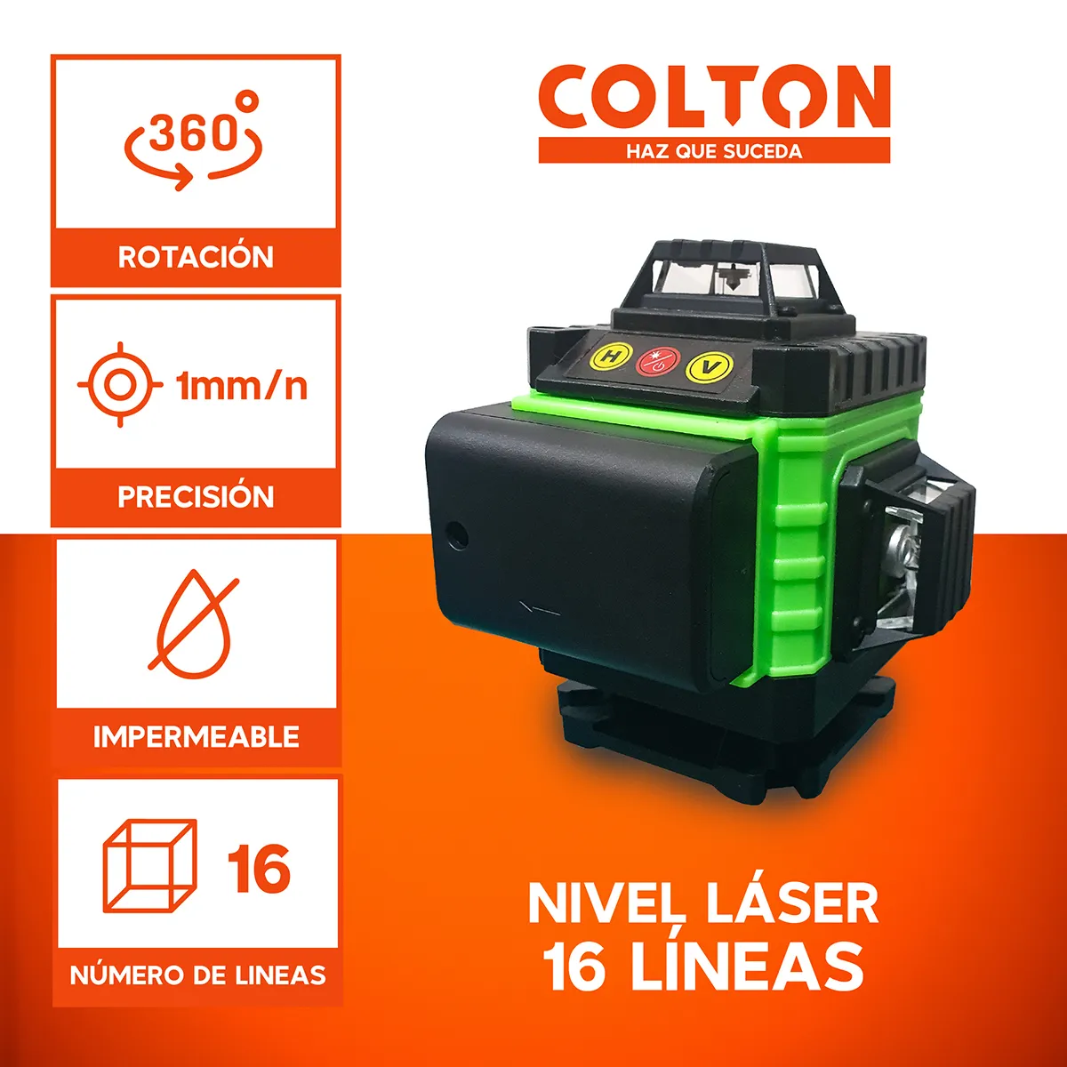 COLTON - Nivel Láser 16 Líneas Colton Nivel Automático + Trípode