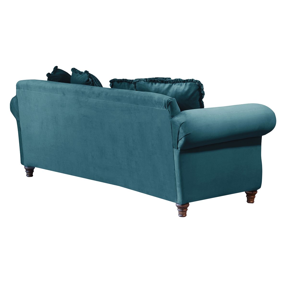 LATAM HOME - Sofá Rimini 3 Cuerpos Tela Velvet Azul Petroleo