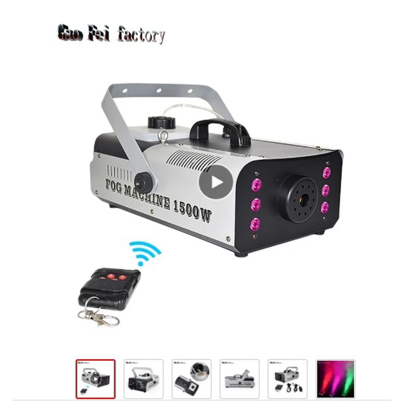 GENERICO - Máquina de humo con luz conControl remoto1500 wts