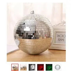 GENERICO - Bola giratoria reflectante de cristal para discoteca 30 cm