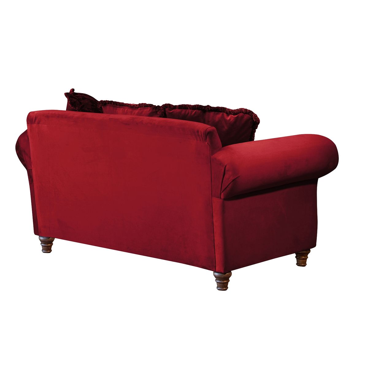 LATAM HOME - Sofá Rimini 2 Cuerpos Tela Velvet Burdeo