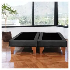 LATAM HOME - Base Europea Zen Tela Negro 2 Plazas