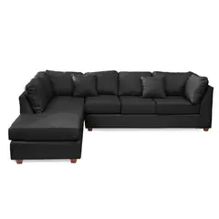 LATAM HOME - Sofá Seccional Padua Negro 5 Cuerpos
