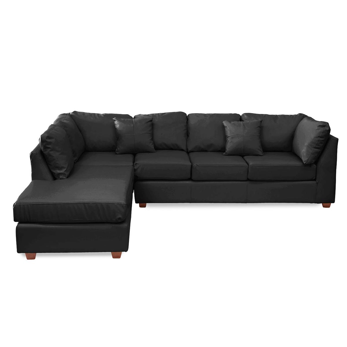 LATAM HOME - Sofá Seccional Latam Home Padua Negro 5 Cuerpos