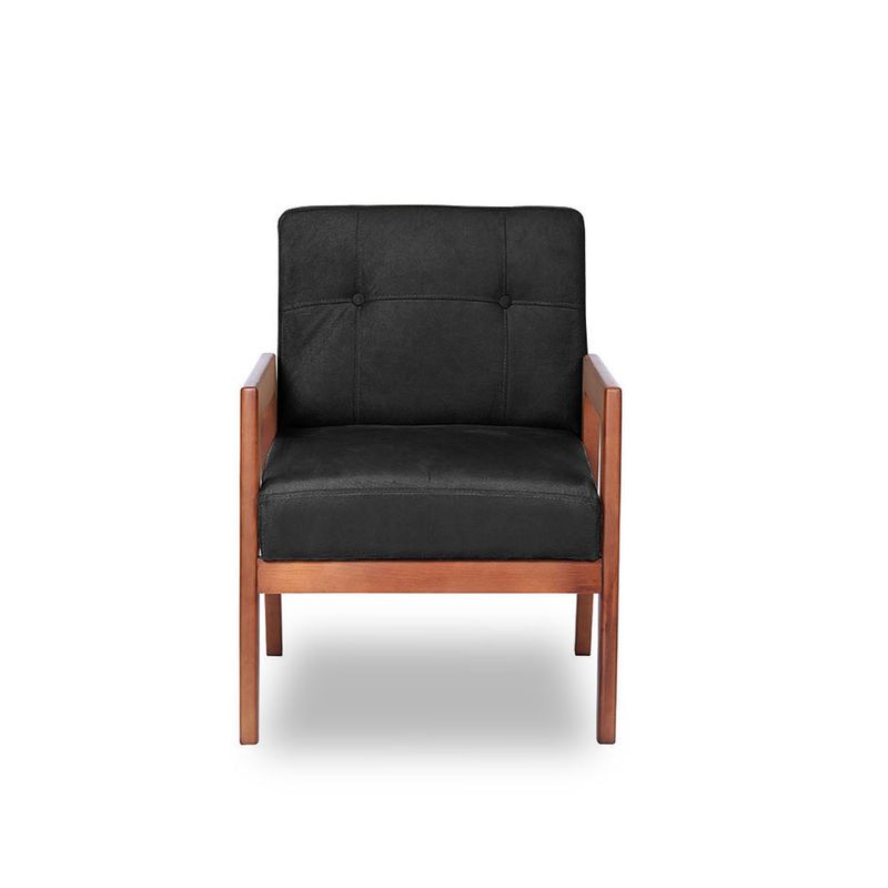 LATAM HOME - Sitial Latam Home Munich Tela Velvet Negro y Patas de Madera