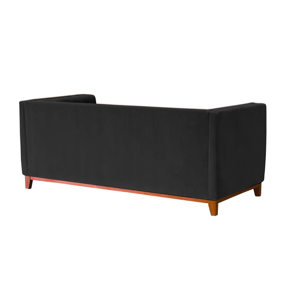 LATAM HOME - Sofa Roma 3 Cuerpos Capitoné Tela Velvet Negro