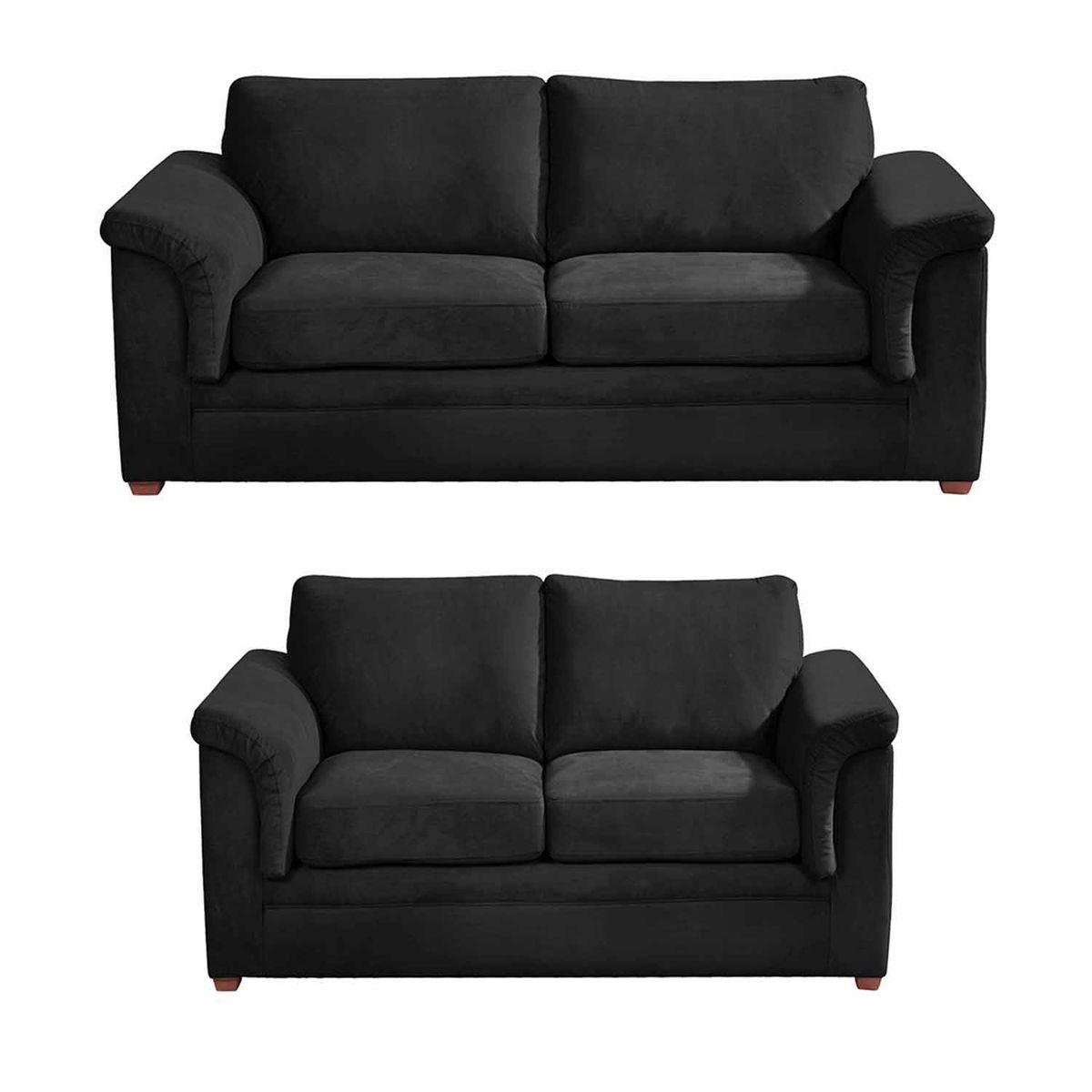 LATAM HOME - Sofá Latam Home Ancona 3+2C Velvet Negro