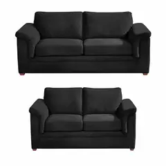 LATAM HOME - Sofá Ancona 3+2C Velvet Negro