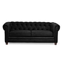SOFA FLORENCIA 3C TELA VELVET NEGRO