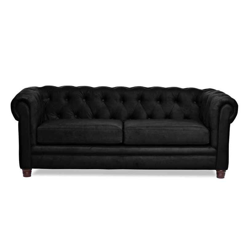 LATAM HOME - SOFA FLORENCIA 3C TELA VELVET NEGRO