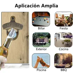 AIZO - 10pcs Destapador Botellas Cerveza Rustico Pared Metálico Pack 10