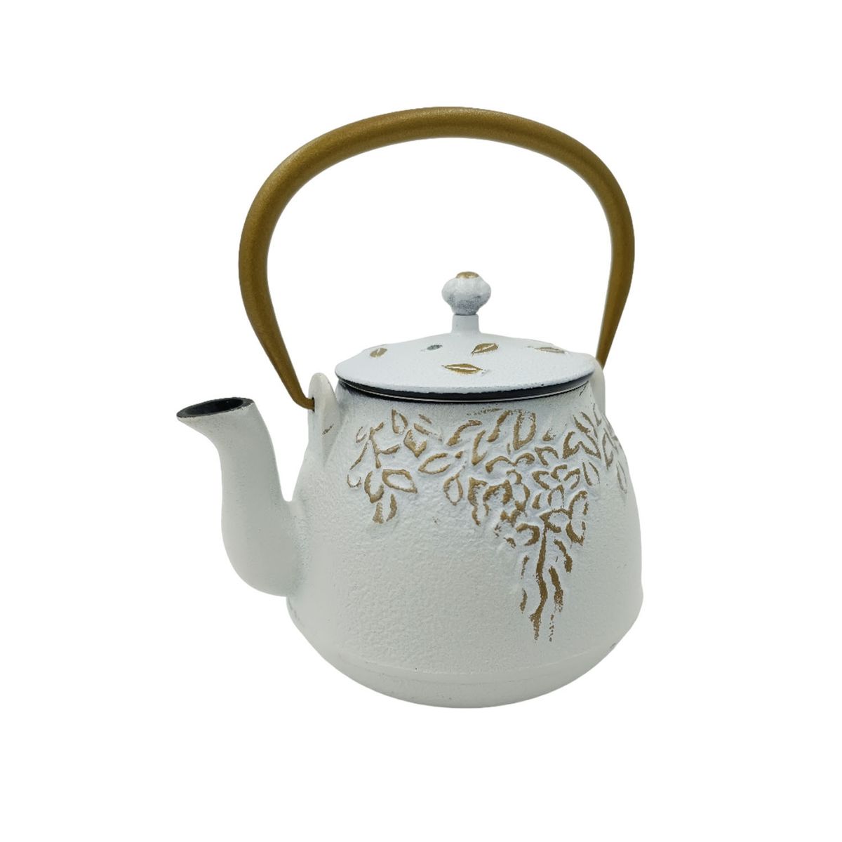 BOLTON - Tetera Bolton Fierro Fundido Blanco con Filtro 0.9 Litros