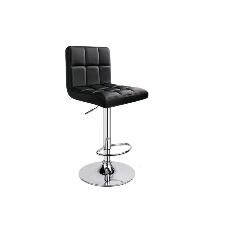 KLIK - Taburete Ajustable Completo con Respaldo - Negro KLIK