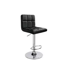 KLIK - Taburete Ajustable Completo con Respaldo - Negro