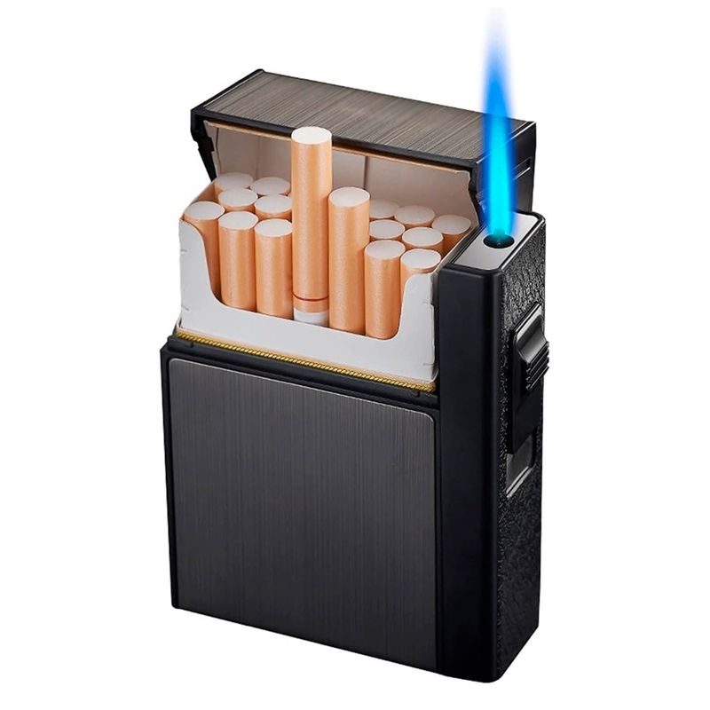 MILLAM - Cigarrera Hombre Mujer con Encendedor Recargable a Gas