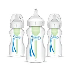 DR BROWN'S - Pack 3 Mamaderas Boca Ancha Dr. Brown´s Options+ 270 Ml