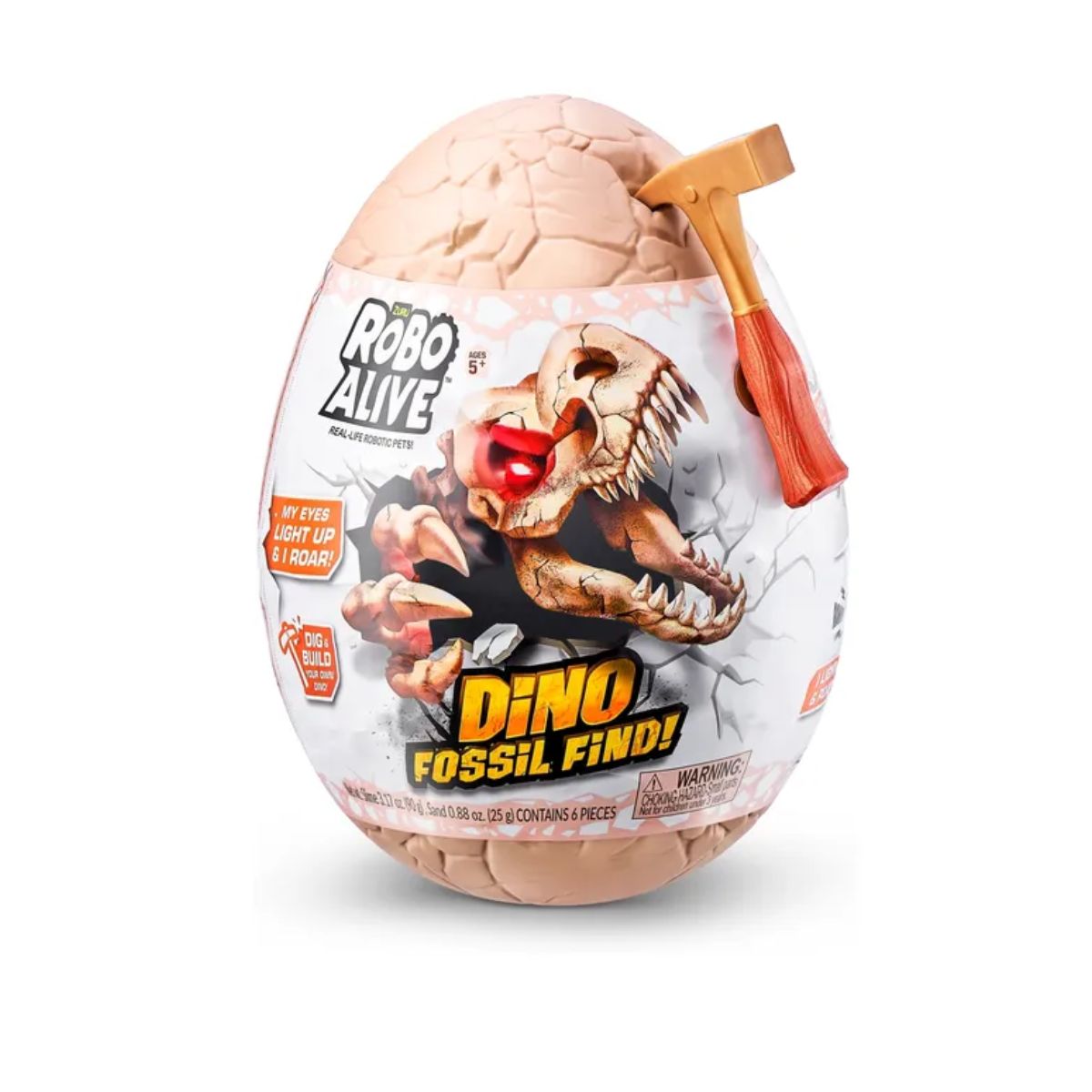 ANSALDO - Huevo excavable con esqueleto de dinosaurio Robo Alive