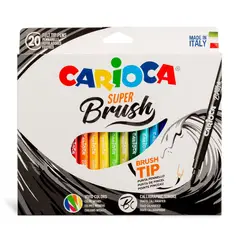 CARIOCA - Plumones Super Brush (20 Colores)