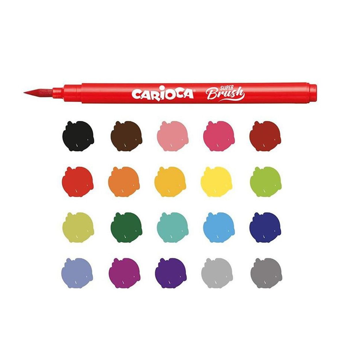 CARIOCA - Plumones Carioca Super Brush (20 Colores)