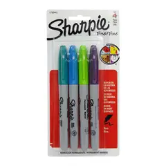 SHARPIE - Marcador 4 colores Punta Fina Permanente