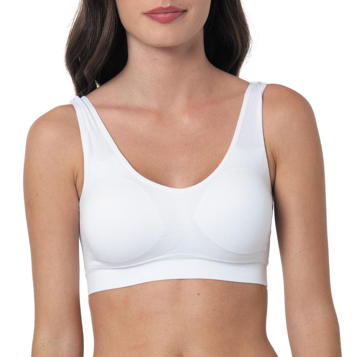 LADY GENNY - Sosten Top Seamless - Blanco