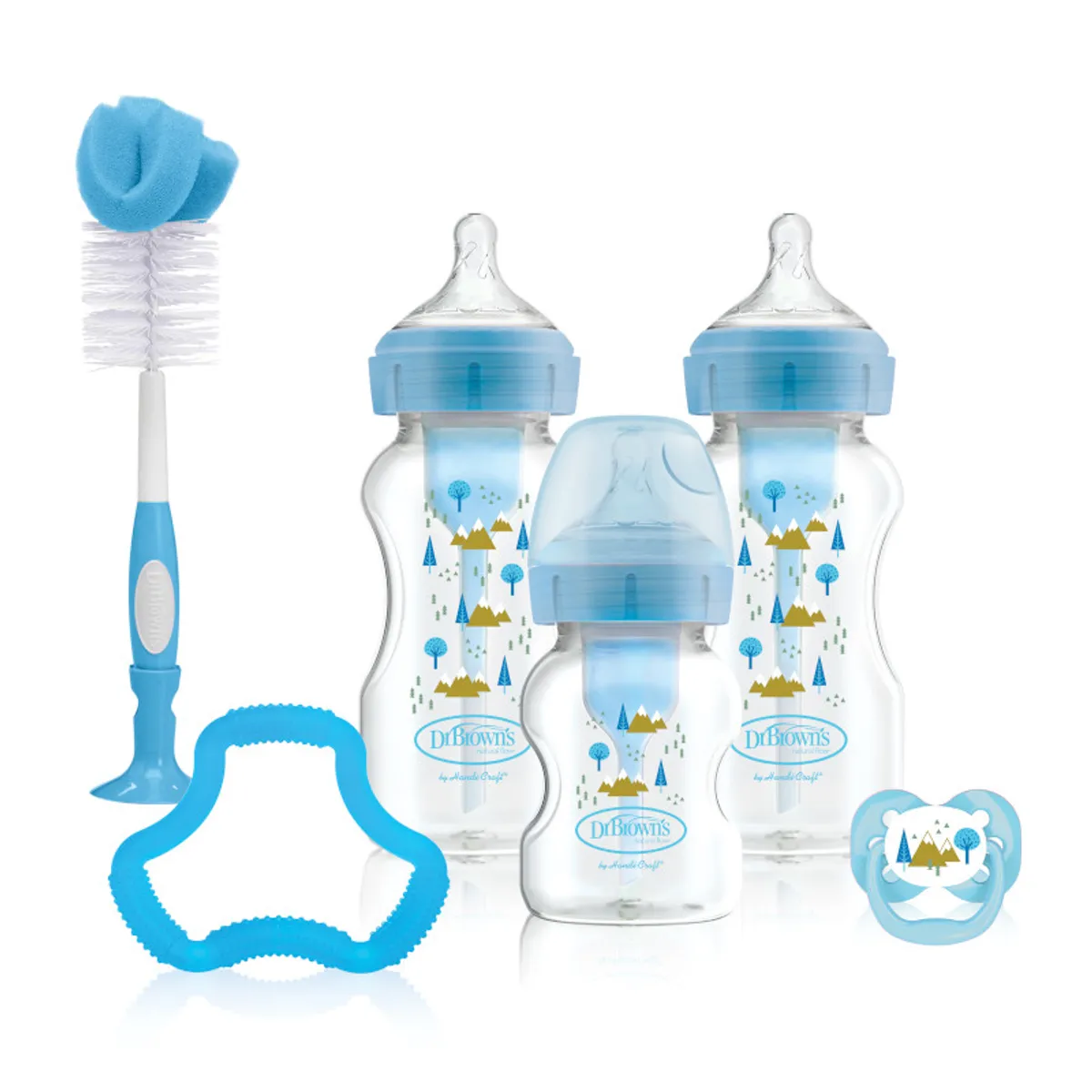DR BROWN'S - Set De Recién Nacido Boca Ancha Dr Brown´s Options Azul
