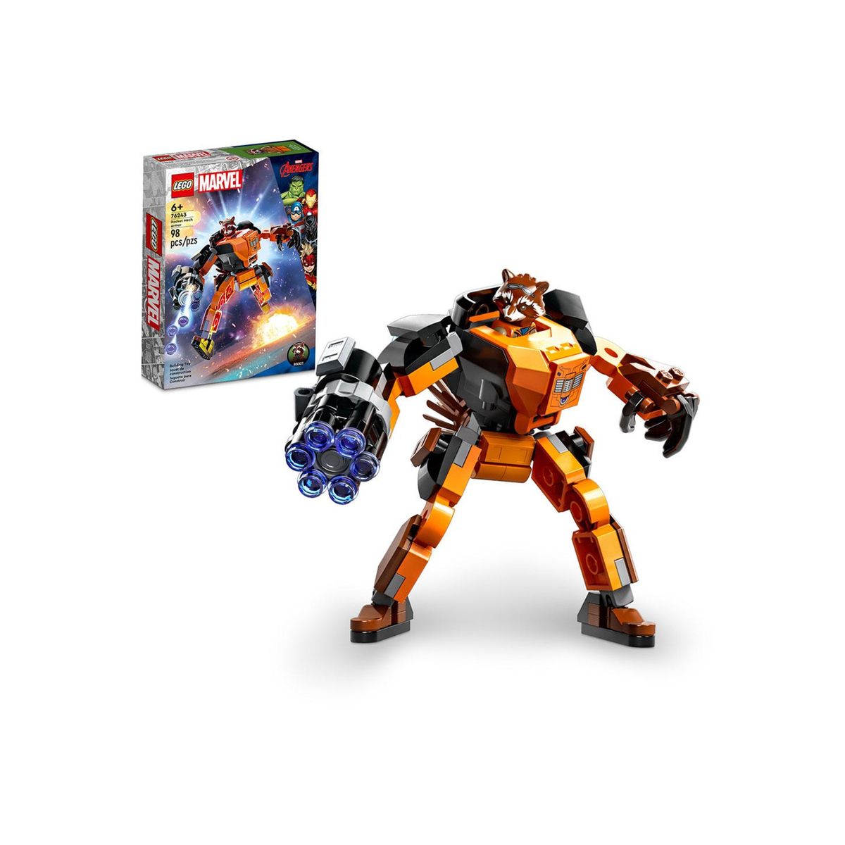 LEGO - LEGO Marvel Armadura Robótica de Rocket - 76243