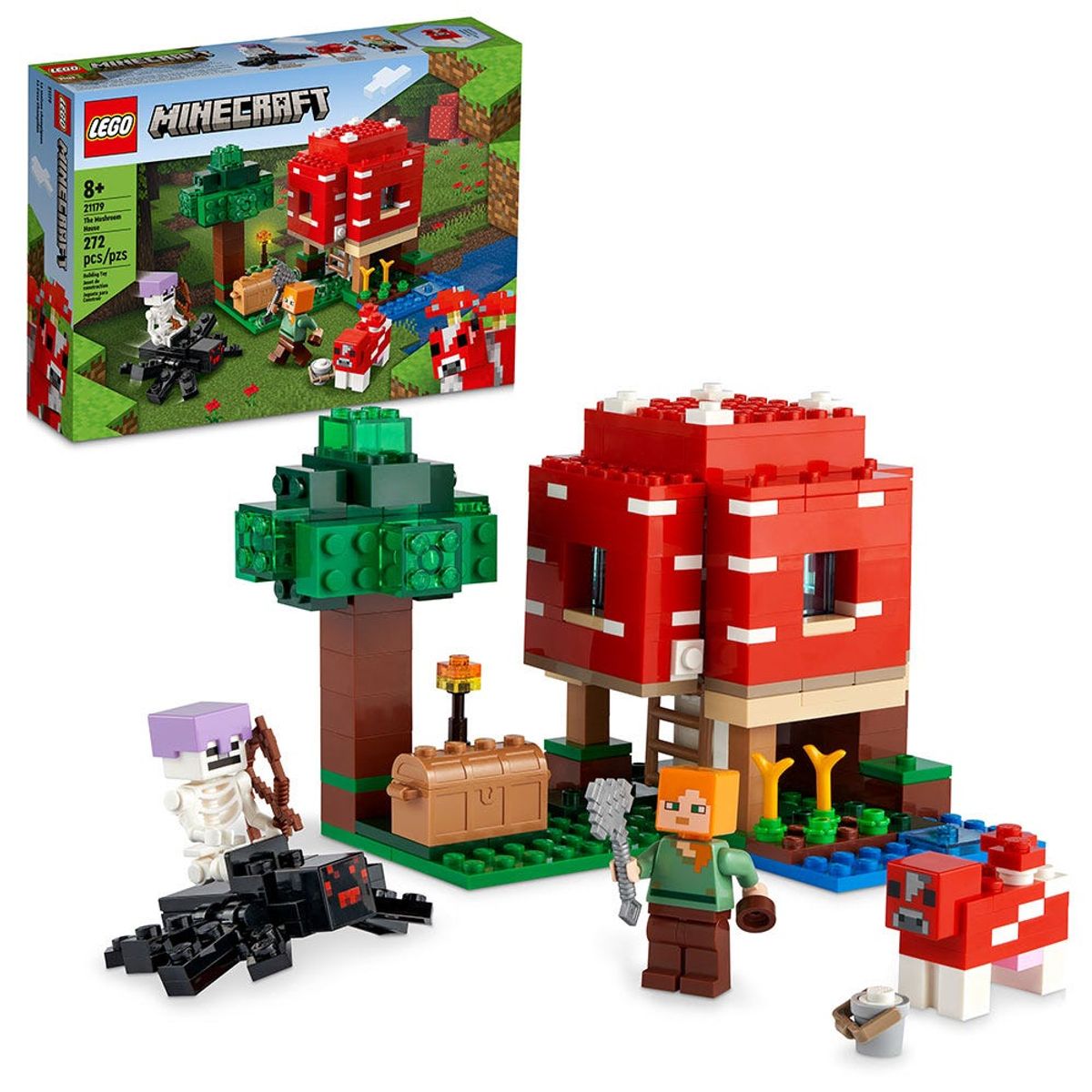 LEGO - LEGO Minecraft La Casa de los Hongos - 21179 - Rojo