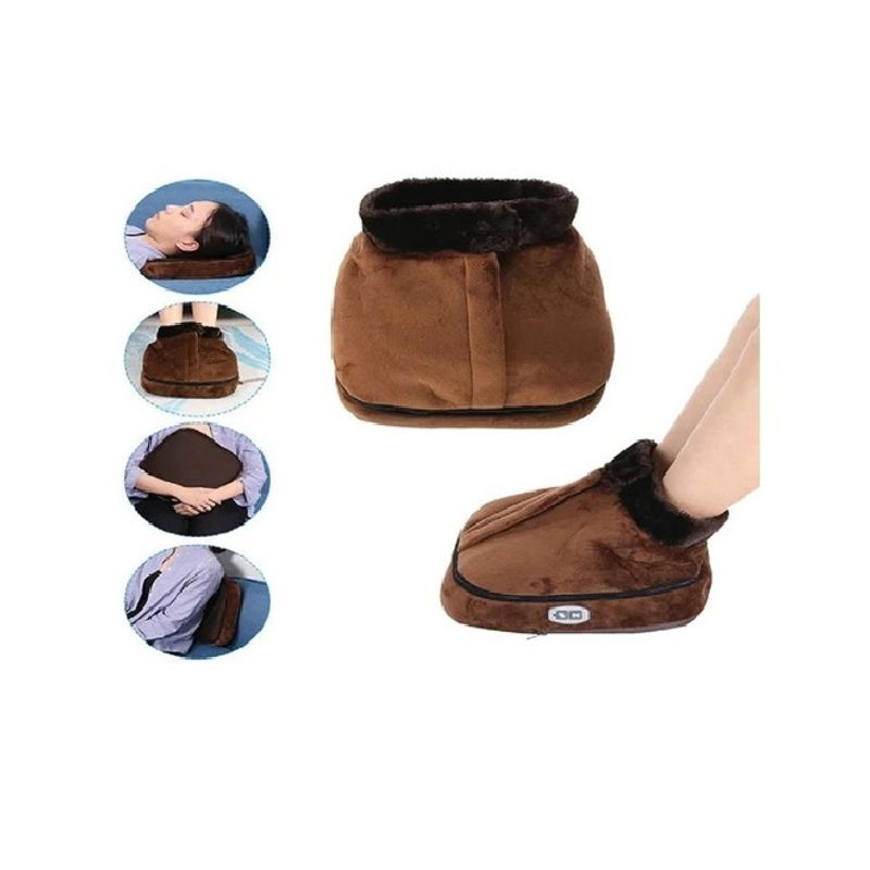 GENERICO - Masajeador Calienta Pies Termico Electrico 2 En 1 Pantufla