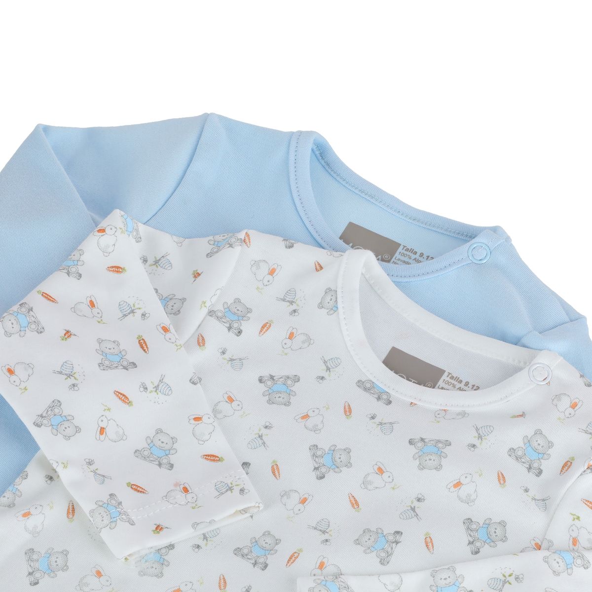 MOTA - Body Manga Larga Algodón Pima Pack 2 Niño