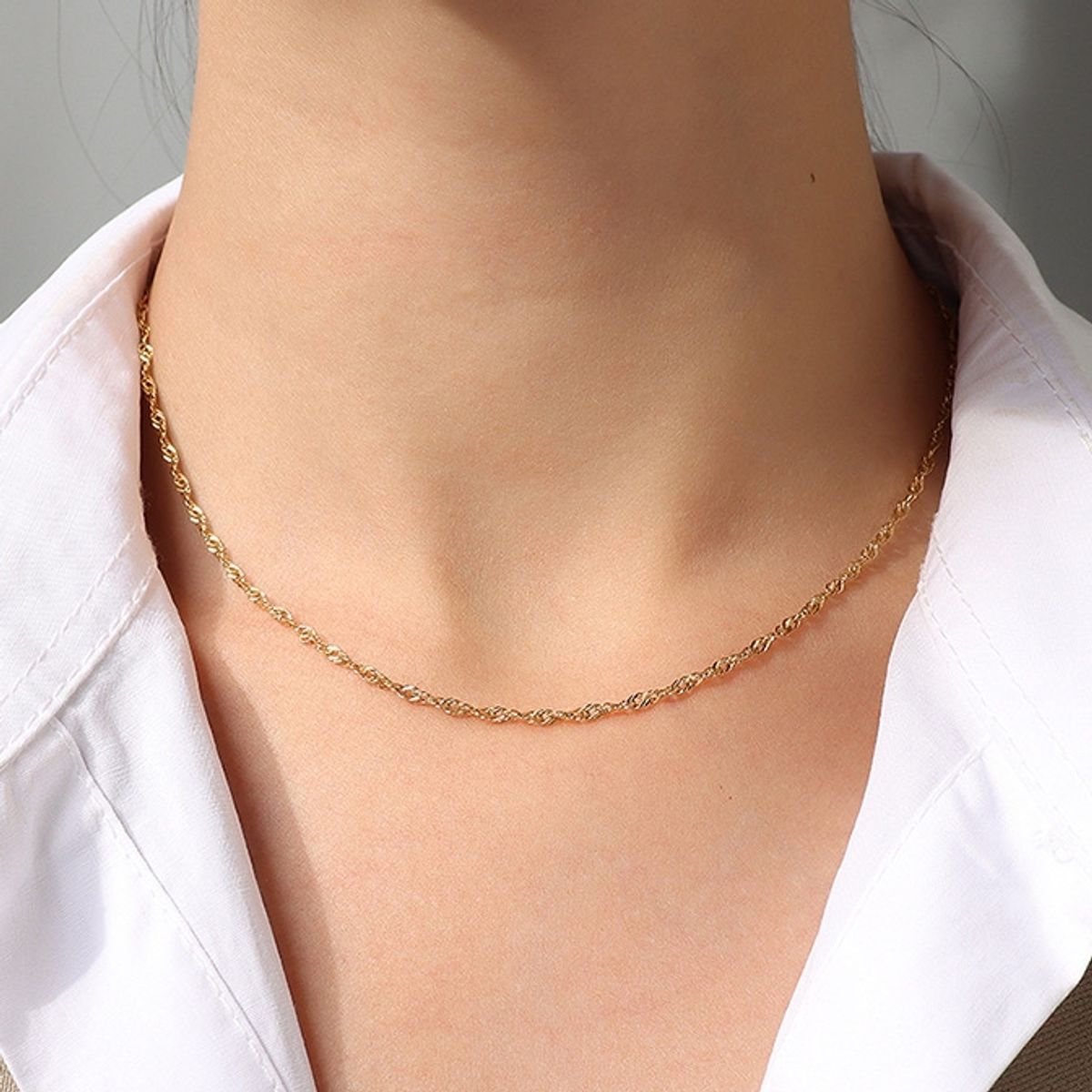 LUX JOYAS - Cadena Baño Oro Amarillo 18k Singapur