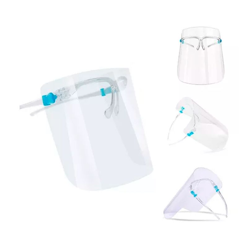 GENERICO - Escudo Facial Protector Con Gafas 10 Unidades