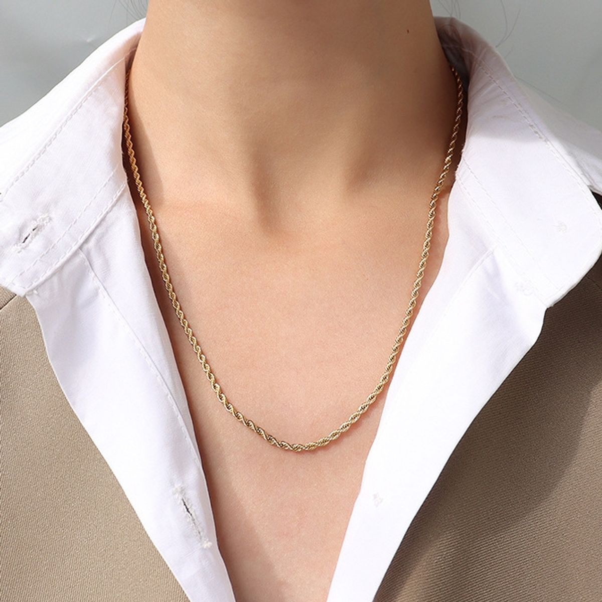 LUX JOYAS - Cadena Baño Oro Amarillo 18k Turbillon S