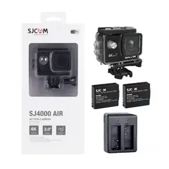SJCAM - Cámara de acción SJ4000 AIR 4K WIFI 2 baterias y cargador dual