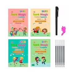 GENERICO - Set Cuadernos Mágicos Caligrafía Para Niños Reutilizable