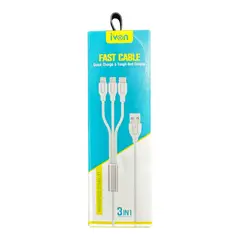 GENERICO - Cable Para Tipo C iPhone Micro Usb Carga Rapida 2.4 Amp