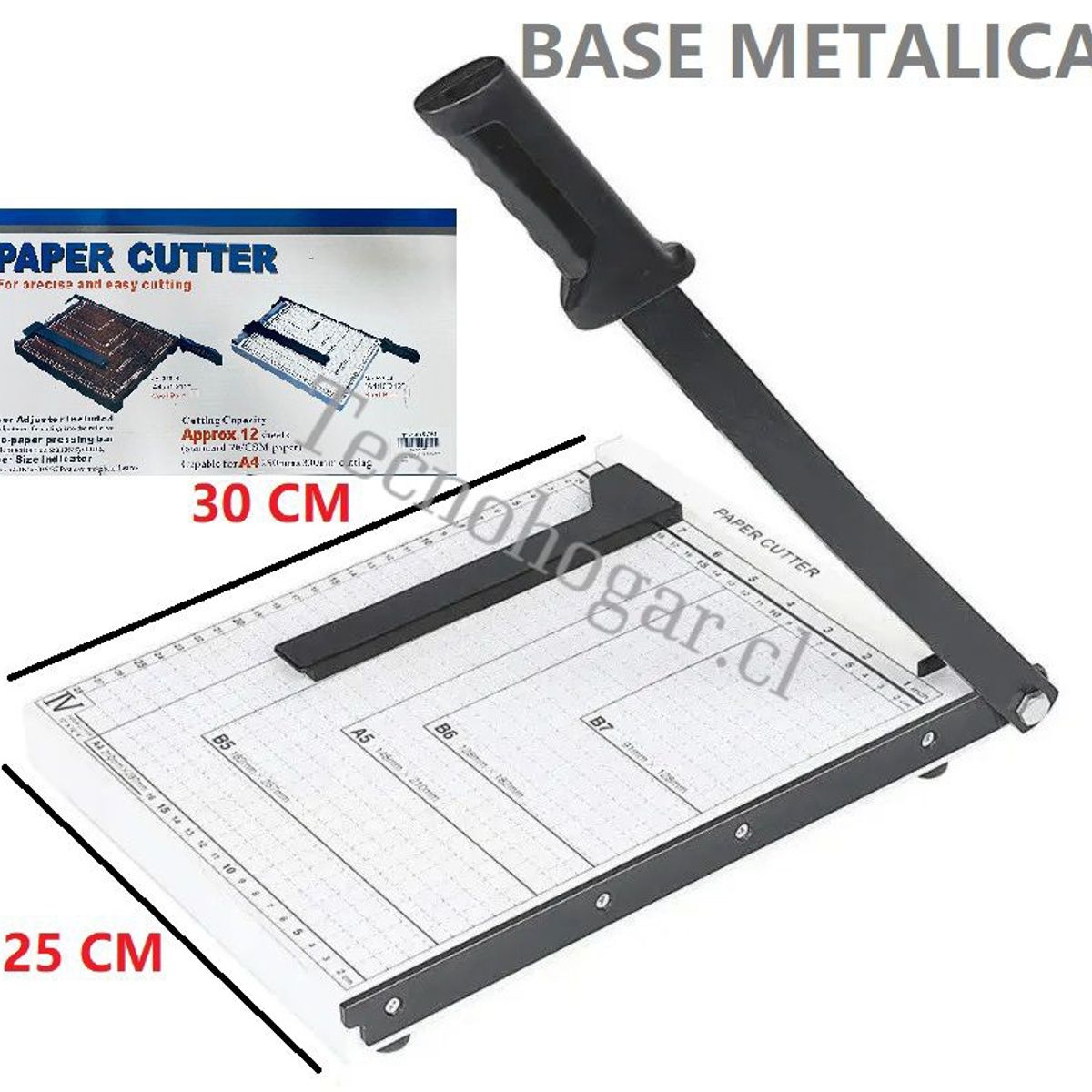 GENERICO - Cortadora De Papel Carta Guillotina Metálica Fotos A4