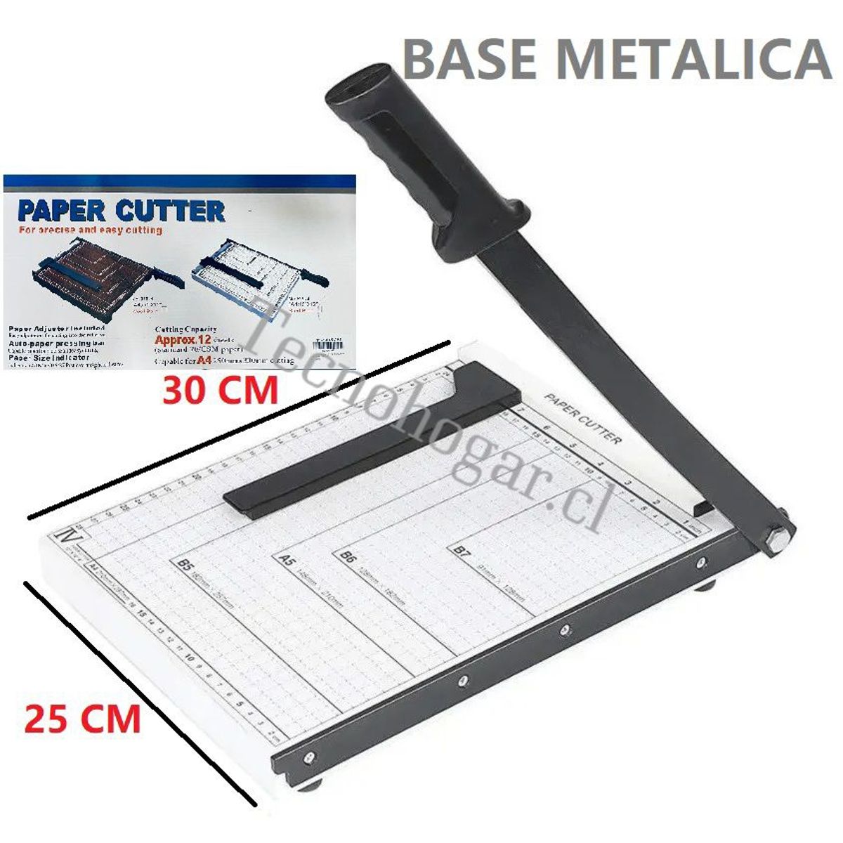 GENERICO - Cortadora De Papel Carta Guillotina Metálica Fotos A4