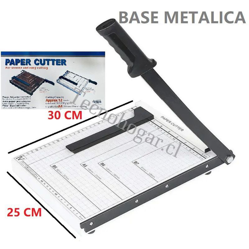 GENERICO - Cortadora De Papel Carta Guillotina Metálica Fotos A4