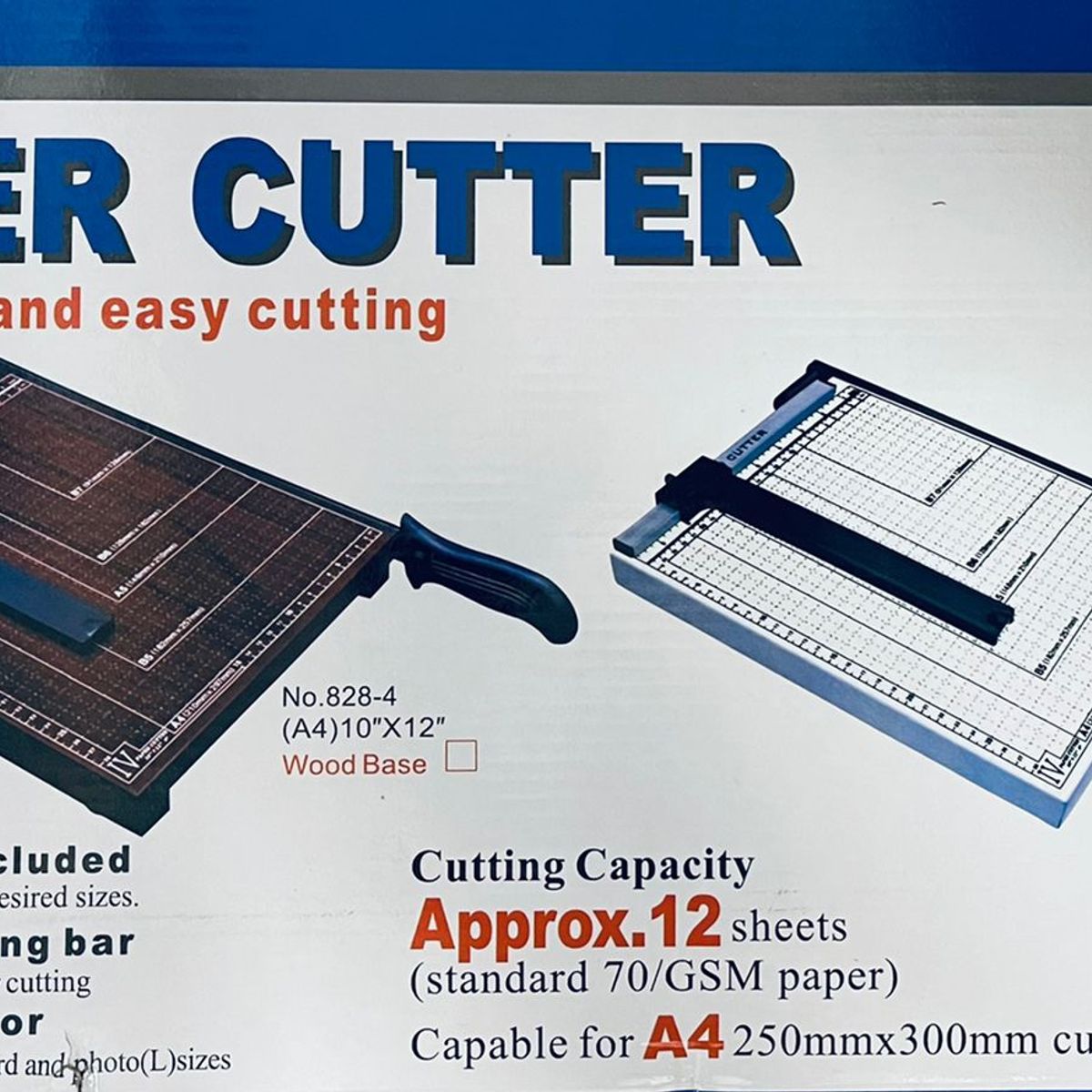 GENERICO - Cortadora De Papel Carta Guillotina Metálica Fotos A4