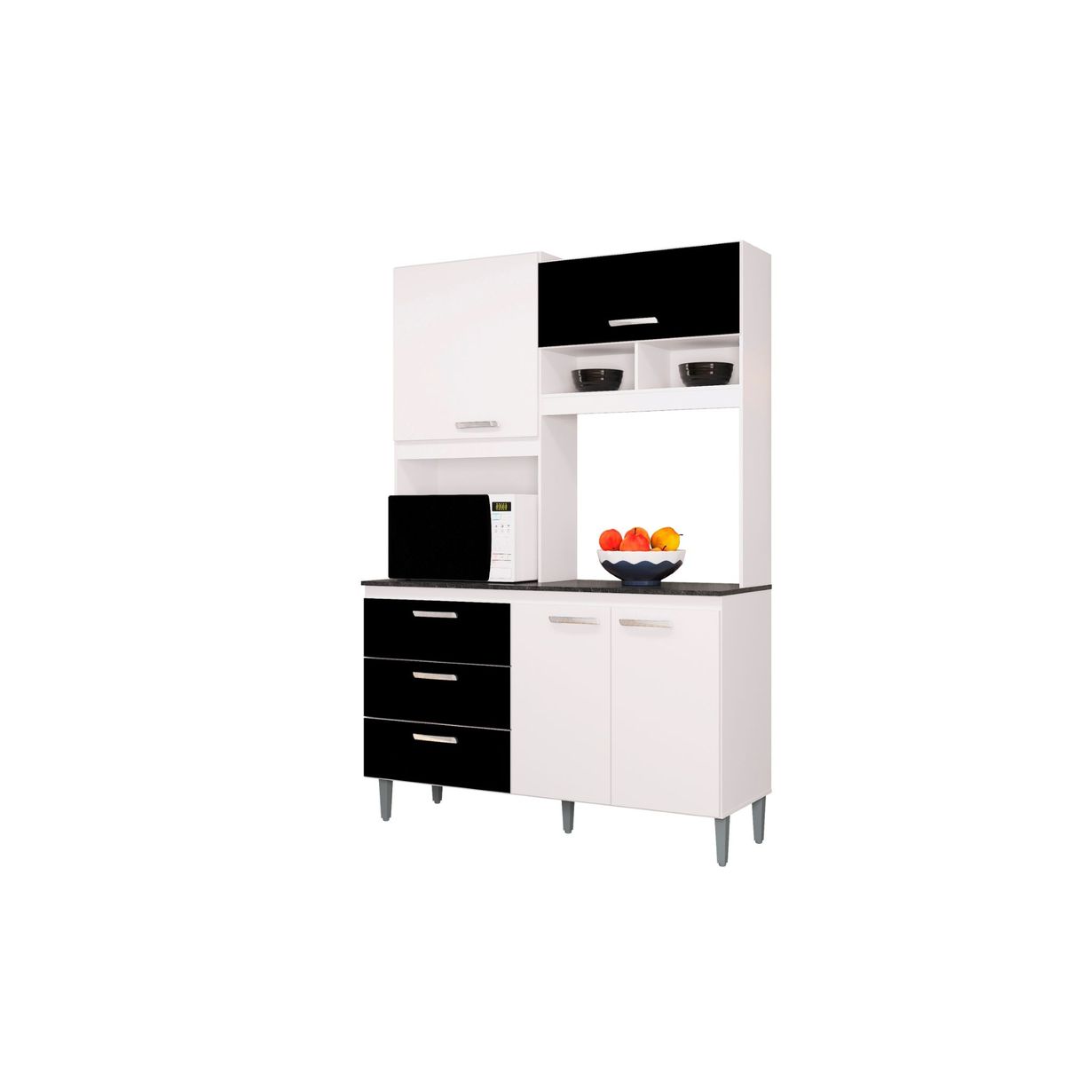 TAHUARI - Mueble de cocina Pilar blanconegro