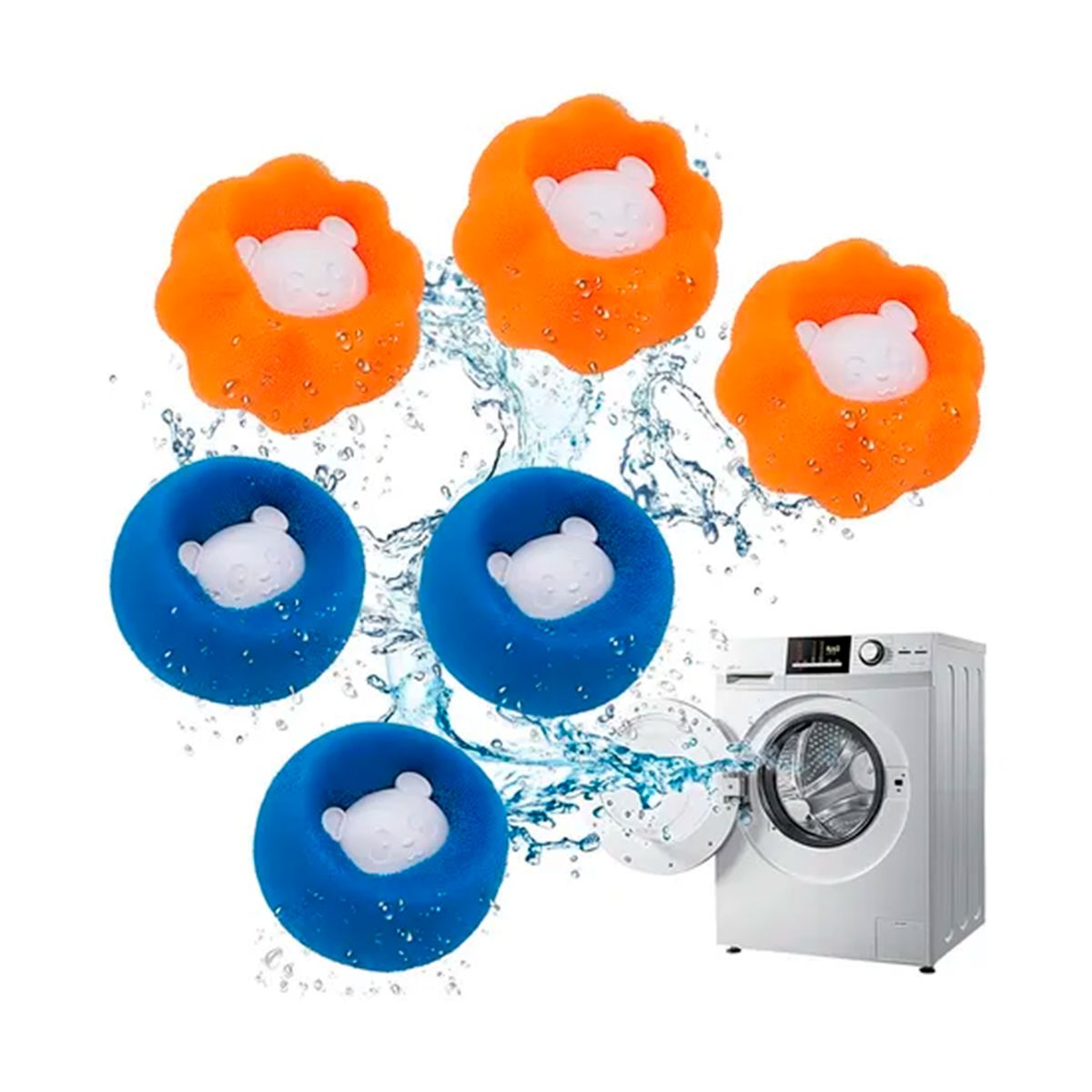 GENERICO - Pack 6 Unidades Removedor quita Pelos Lavadora