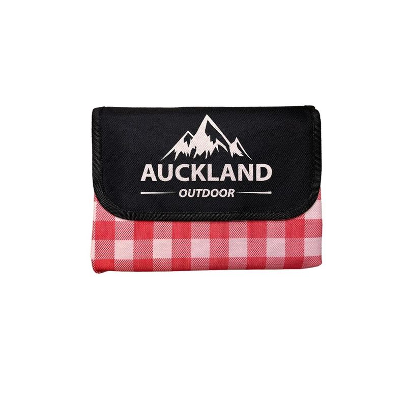 AUCKLAND OUTDOOR - Manta de Picnic Impermeable 150 x 180 Cuadros Rojos