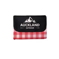 AUCKLAND OUTDOOR - Manta de Picnic Impermeable 150 x 180 Cuadros Rojos