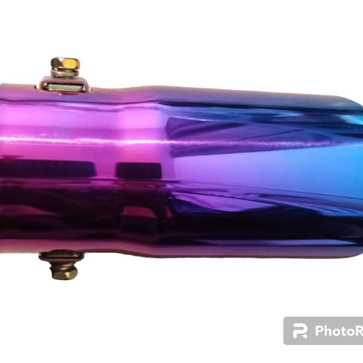 GENERICO - Cola escape decorativa tuning acero inoxidable tornasolado