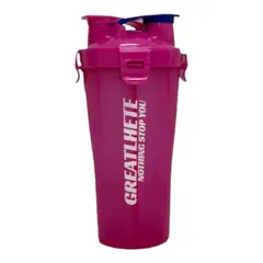 GREATLHETE - SHAKER DOBLE COMPARTIMENTO - 700 ML (2 EN 1) ROSA