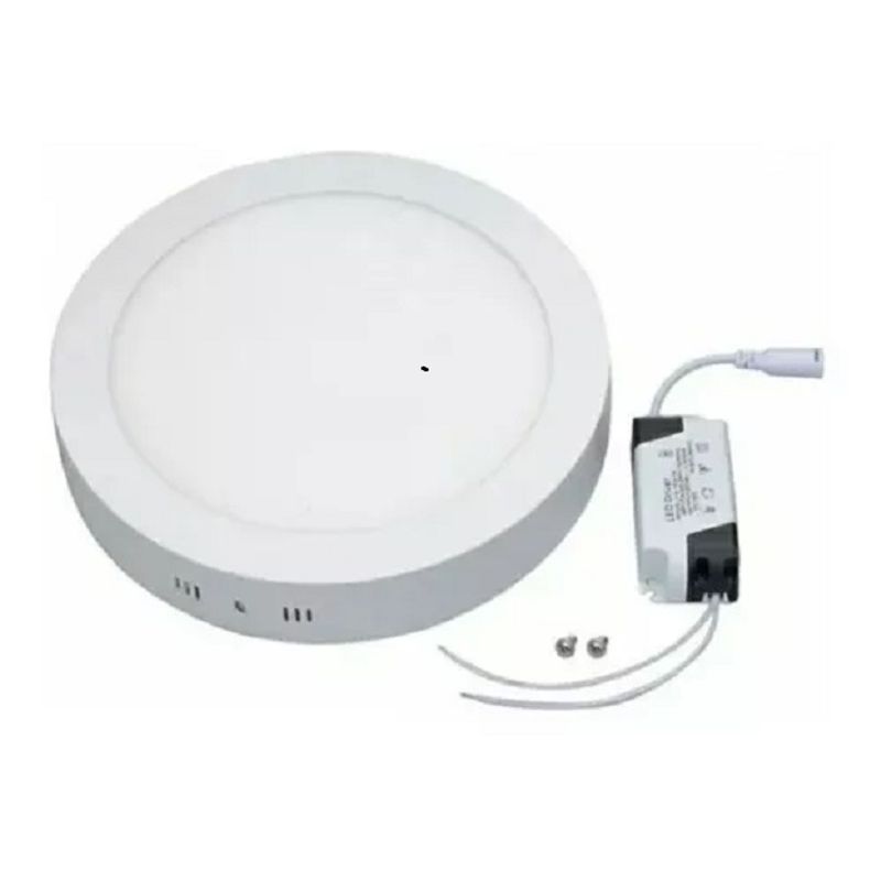 GENERICO - X4 Foco Panel Plafón Led 18w Sobrepuesto Redondo Luz Frio / 003027
