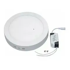 LISM - X10 Foco Panel Plafón Led 18w Sobrepuesto Redondo Luz Frio / 003027